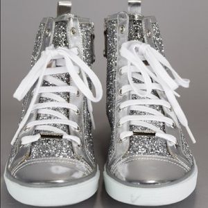 Jimmy Choo “destin” silver sneakers